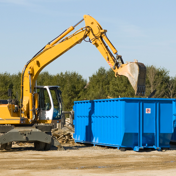 are there any restrictions on where a residential dumpster can be placed in Fort Valley